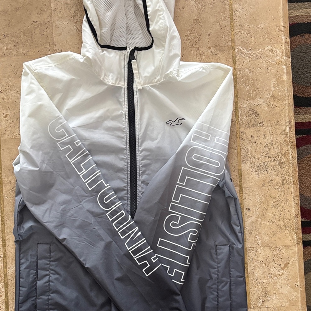 Hollister Black and White Gradient Jacket